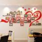 九千谷 公司团队风采照片墙贴企业文化墙展贴 因你精彩 红色 中号