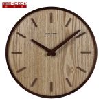 极客库（GeekCook） 挪威森林14寸曲木挂钟（刻度-原木面胡桃框） GK100085