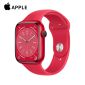 Apple Watch Series 8 智能手表GPS款45毫米红色铝金属表壳红色运动型表带MNP43CH/A