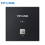 普联（TP-LINK） TL-AP450I-POE网络分线器86型无线AP面板450M薄款碳素黑