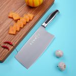 十八子作刀具 厨房不锈钢家用切肉切菜刀黑狐切片刀S2703-B（含刀架）