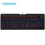 雷柏（Rapoo） V500L升级版 机械键盘 有线键盘 游戏键盘 104键混光键盘 吃鸡键盘 黑色 红轴