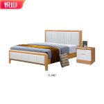 悦山 组合家具现代简约主卧双人床榉木实木床 1.8米