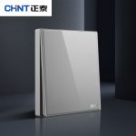 正泰 CHNT开关插座面板2HD系列98型钢化玻璃镜面高级灰色NEW2-H95108D