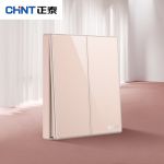 正泰 CHNT开关插座面板2HD系列86型钢化玻璃镜面高级晨光粉色NEW2-H00403D