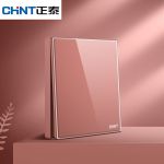 正泰 CHNT开关插座面板2HD系列86型钢化玻璃镜面高级宫廷红NEW2-H00207D