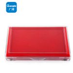 广博（GuangBo） 135*85mm快干印台印泥盒透明盖款红YT9127