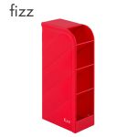 飞兹（fizz）笔筒斜插4格 桌面收纳创意ins风笔架多功能 红色FZ21013