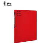 飞兹（fizz）A4加厚单强力文件夹/彩色立体背条档案夹 红色FZ101021