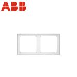 ABB开关插座面板 两位多联边框 盈致系列 白色 CA621