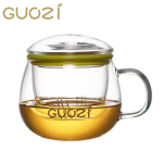 果兹 GZ-S13B园趣花茶杯花茶杯茶杯带茶漏高硼硅玻璃