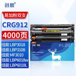 迅想CRG-912硒鼓易加粉双支装 适用佳能MF3010 LBP3018 LBP6018 LBP3108 CRG925惠普HP P1102 CE285A粉盒墨盒