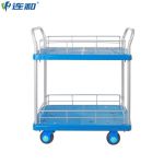 连和 uni-silent  手推车720*490mm 双层手推车实验室推车PLA150-T2-HL2-D