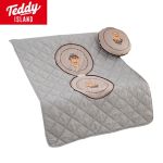 TEDDY ISLAND TD3609水晶绒圆形抱枕被经典熊40*40+105*150cm