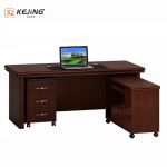 科劲 老板桌大班台经理桌主管桌油漆办公桌1.8米含侧柜组合 KJ-LB5018