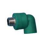 米朗 ppr水管配件管材管件绿色环保管件外牙弯头90°20*1/2绿色10个起售
