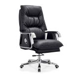 镁狄轩 办公椅 老板办公会议舒适久坐旋转升降座椅子 黑牛皮S S605