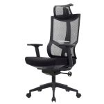 镁狄轩 电脑椅办公培训椅子职员网布老板靠背转椅 专利款 黑胶纯棉 A906