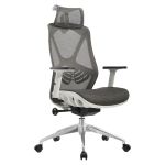 镁狄轩 电脑椅办公培训椅子职员网布老板靠背转椅 专利款 白框 A909K