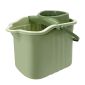 兰诗（LAUTEE）加厚款带轮拖把桶 挤水拧干墩布桶清洁桶 绿色拖把桶 FH-2001