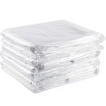 兰诗（LAUTEE） 全新料大号透明平口垃圾袋白色塑料袋 60*80cm*100只装3.8丝 LJD-9111
