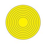 哲大 黄色压力表标识，宽度3mm 压力表黄色指示标识贴 压力表直径Φ150mm