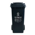 敏胤（MINYIN）户外分类干垃圾标识垃圾桶（带轮）MYL-7100-1黑色干垃圾100L