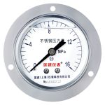 匡建仪表（CONJANT）轴向压力表 YN-60BFZT面板式安装0-16mpa 银色 （个）