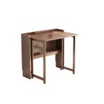 洛港 多功能实木餐桌可折叠伸缩书桌小户型家用办公桌简易方桌靠墙桌子 830*580*750MM