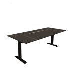 洛港X1桌腿黑色+黑皮1.2*0.6m 木质电动升降桌台式站立办公电脑桌