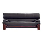 国景 G-U0S020EHE-3 三人位沙发 西皮  胡桃色+黑色  2000*900*900mm