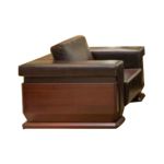 国景 G-ZCS06SAZ1-1 单人位沙发 牛皮  泰柚啡色+深棕色  1120*970*810mm
