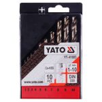 易尔拓（YATO） 麻花钻头套装 高速钢制铁不锈钢金属打孔含钴款 10件套 1-10mm YT-41603
