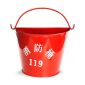 谋福（CNMF） 477 消防桶 消防铲子 黄沙桶水桶 半圆红色消防器材【消防桶铁锹手套(消防备用套装）】