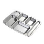 美厨（maxcook） 304不锈钢餐盘饭盒分格 快餐盘学生餐盒 六格大号加厚MCFT786