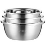 美厨（maxcook） 不锈钢盆三件套 加大加厚调料盆和面盆洗菜盆味斗套装 MCWS-3