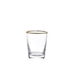 法兰晶 北欧ins风玻璃水杯条纹竖棱杯家用杯子套装 【单只】直筒矮竖纹杯240ml透明