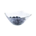 法兰晶 玻璃碗斗笠碗沙拉碗餐具汤碗金边甜品碗水果盘小碗方形碗套装 方形沙拉碗透明大号