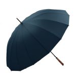 SBR 斯巴睿户外卡希尔16骨实木长柄雨伞（黑色、藏青色）LK-922 颜色随机