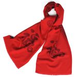 艾丝雅兰 A-D333中国红木代尔围巾如意福30*180