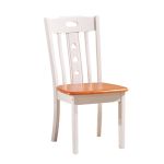洛港 822地中海木餐椅餐厅餐桌椅靠背椅子全橡木木质凳子 410*420*900