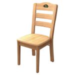 洛港 原木色靠背椅餐椅家用凳子书房椅中式饭店餐厅餐桌椅 400*370*900