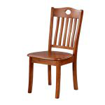 洛港 802海棠色木餐椅餐厅餐桌椅靠背椅子全橡木木质凳子 410*420*900