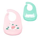 婴侍卫（BBG） 宝宝防水硅胶饭兜围兜绿色/粉色颜色随机YSW2101