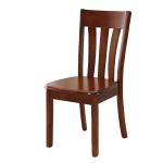 洛港 826胡桃色木餐椅餐厅餐桌椅靠背椅子全橡木木质凳子 410*420*900