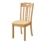 洛港 822原木色木餐椅餐厅餐桌椅靠背椅子全橡木木质凳子 410*420*900