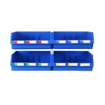 力王 重型组立背挂零件盒 PK010 370*420*175 蓝色