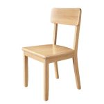 洛港 H椅原木木坐垫木餐椅靠背椅子家用餐椅原木凳子 420*450*810