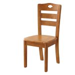 洛港 833茶色木餐椅餐厅餐桌椅靠背椅子全橡木木质凳子 410*420*900