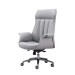 洛港 灰色科技西皮滚动脚老板椅可躺舒适久坐电脑椅升降靠背椅子 570*780*1200